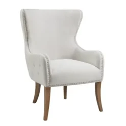 Accent Chairs-Kirkland's Home Tufted Back Accent Chair Gray