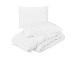 Duvets-Kirkland's Home Tufted Chenille 3-Pc. Full/Queen Duvet Set White
