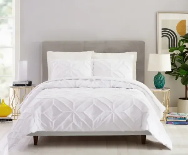 Duvets-Kirkland's Home Tufted Chenille 3-Pc. King Duvet Set White