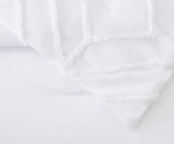 Duvets-Kirkland's Home Tufted Chenille 3-Pc. King Duvet Set White