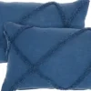 Pillows-Kirkland's Home Tufted Diamond Lumbar Pillows, Set Of 2 Blue