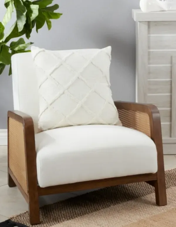 Pillows-Kirkland's Home Tufted Diamond Pillow Cover White