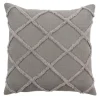 Pillows-Kirkland's Home Tufted Diamond Pillow Cover Gray