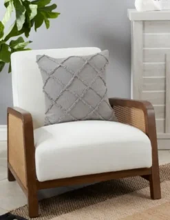 Pillows-Kirkland's Home Tufted Diamond Pillow Cover Gray