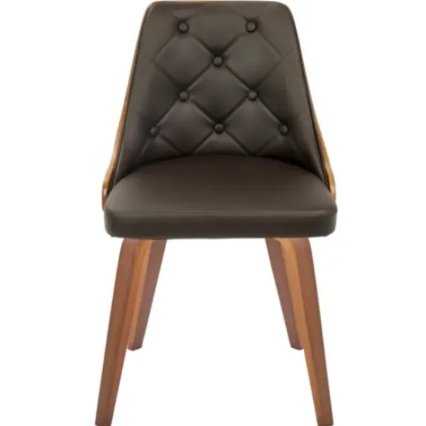 Dining Chairs-Kirkland's Home Tufted Faux Leather Dining Chairs, Set Of 2 Brown