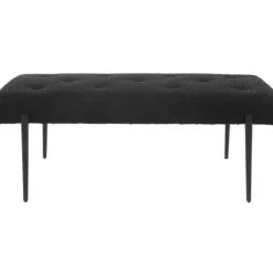 Benches & Ottomans-Kirkland's Home Tufted Shearling Bench Black