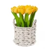 Arrangements & Greenery-Kirkland's Home Tulip Arrangement In Basket Yellow