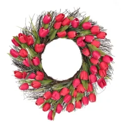 Wreaths-Kirkland's Home Tulip Wreath Red