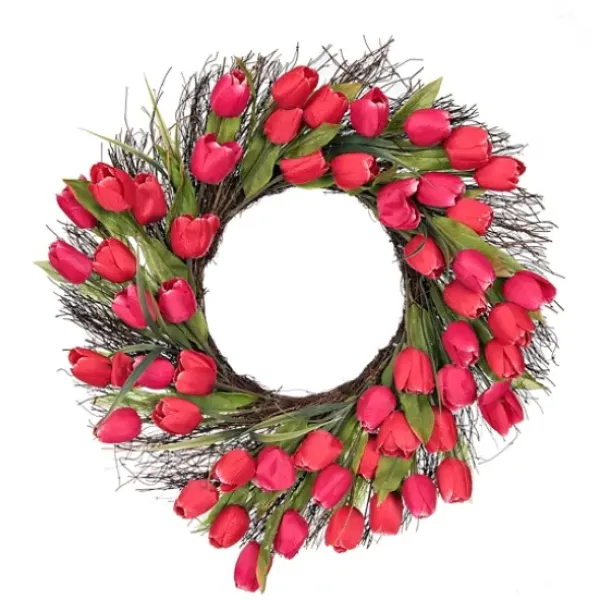 Wreaths-Kirkland's Home Tulip Wreath Red
