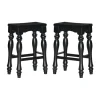 Bar Stools & Counter Height Stools-Kirkland's Home Turned Legs Island Stools, Set Of 2 Black