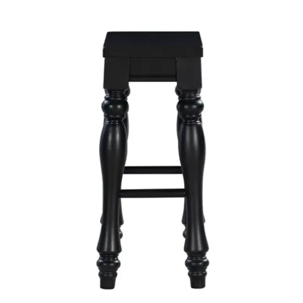 Bar Stools & Counter Height Stools-Kirkland's Home Turned Legs Island Stools, Set Of 2 Black