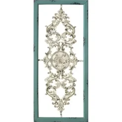 Wall Plaques-Kirkland's Home Turquoise And White Scroll Wall Plaque Blue/White