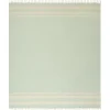Blankets & Throws-Kirkland's Home Turquoise And White Stripes Cotton Throw Blue/White