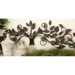 Wall Plaques-Kirkland's Home Turquoise Bronze Distressed Iron Vine Wall Plaque Brown