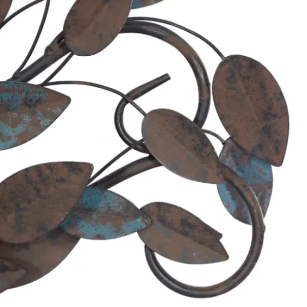 Wall Plaques-Kirkland's Home Turquoise Bronze Distressed Iron Vine Wall Plaque Brown