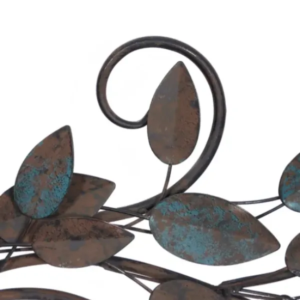 Wall Plaques-Kirkland's Home Turquoise Bronze Distressed Iron Vine Wall Plaque Brown