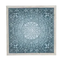 Wall Plaques-Kirkland's Home Turquoise Iron Floral Scrollwork Wall Plaque Blue