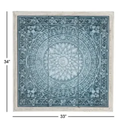 Wall Plaques-Kirkland's Home Turquoise Iron Floral Scrollwork Wall Plaque Blue