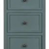 Accent & End Tables-Kirkland's Home Turquoise Slim Wooden 3-Drawer Side Table Green