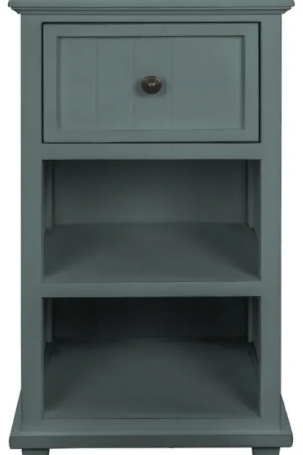Accent & End Tables-Kirkland's Home Turquoise Slim Wooden 2-Shelf Side Table Green