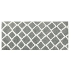 Bathroom Rugs-Kirkland's Home Turquoise Small Crochet Oval Bath Mat Blue