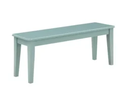Benches & Ottomans-Kirkland's Home Turquoise Wood Classic Farmhouse Bench Blue