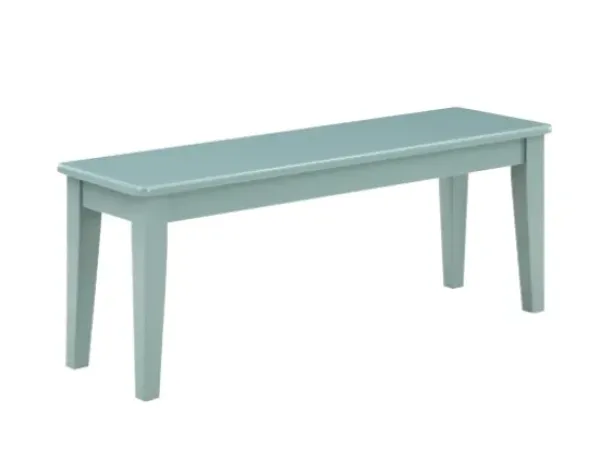 Benches & Ottomans-Kirkland's Home Turquoise Wood Classic Farmhouse Bench Blue