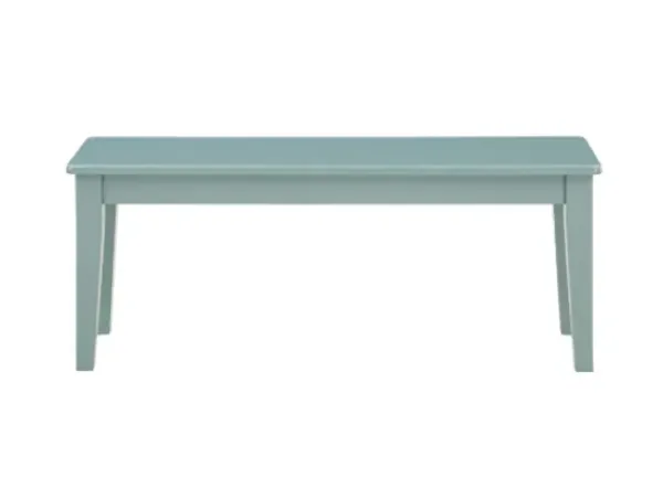 Benches & Ottomans-Kirkland's Home Turquoise Wood Classic Farmhouse Bench Blue