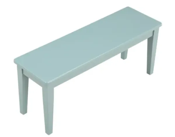 Benches & Ottomans-Kirkland's Home Turquoise Wood Classic Farmhouse Bench Blue