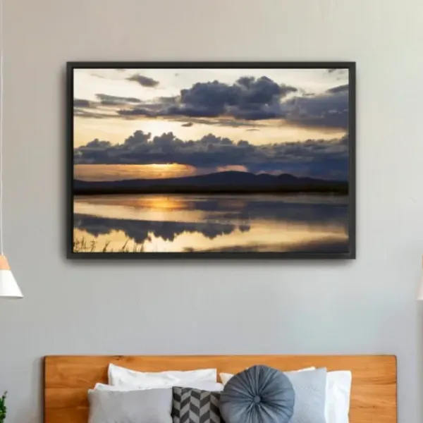 Framed Art-Kirkland's Home Twilight Symphony Framed Giclee Canvas Art Print Yellow/Black/Multi
