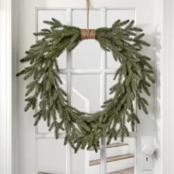 Wreaths-Kirkland's Home Twine Bound Fir Branch Wreath Green