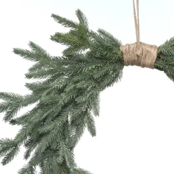 Wreaths-Kirkland's Home Twine Bound Fir Branch Wreath Green