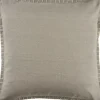 Pillows-Kirkland's Home Twine Embroidered Edge Pillow, 24 In. Brown