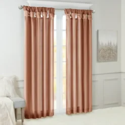 Curtains & Drapes-Kirkland's Home Twist Top Curtain Panel, 84 In. Tan