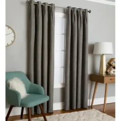 Curtains & Drapes-Kirkland's Home Twist Top Curtain Panel, 108 In. Tan