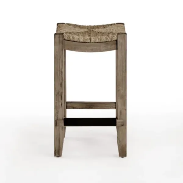 Bar Stools & Counter Height Stools-Kirkland's Home Twisted Seagrass And Wood Counter Stool Tan
