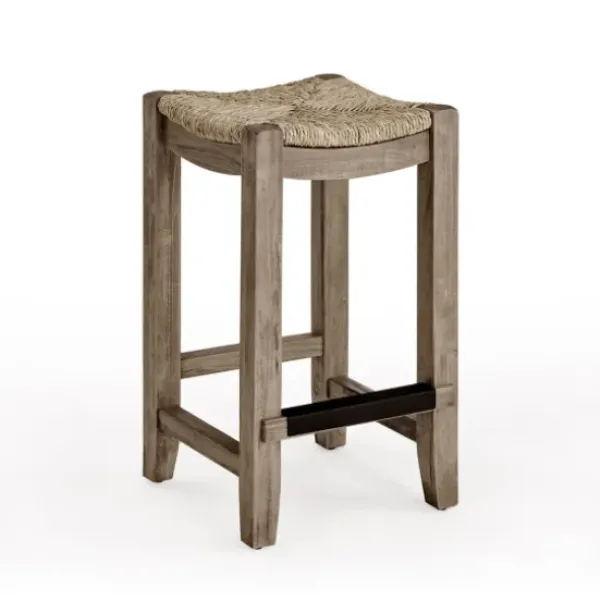 Bar Stools & Counter Height Stools-Kirkland's Home Twisted Seagrass And Wood Counter Stool Tan