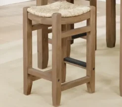 Bar Stools & Counter Height Stools-Kirkland's Home Twisted Seagrass And Wood Counter Stools, Set Of 2 Tan