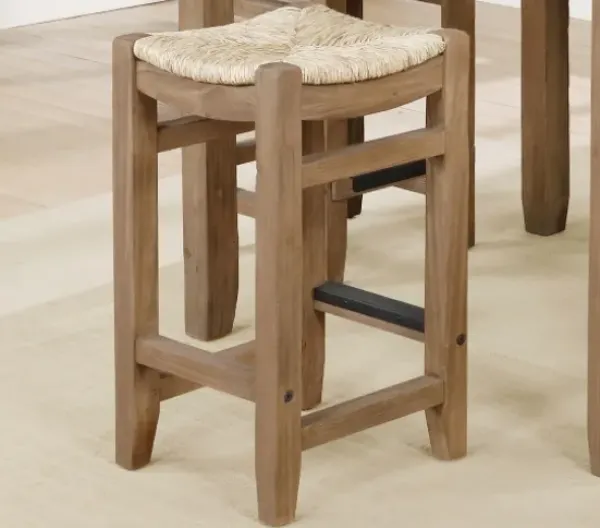 Bar Stools & Counter Height Stools-Kirkland's Home Twisted Seagrass And Wood Counter Stools, Set Of 2 Tan