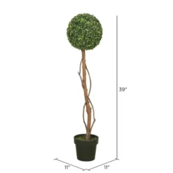Trees & Topiaries-Kirkland's Home Twisted Trunk Boxwood Ball Topiary