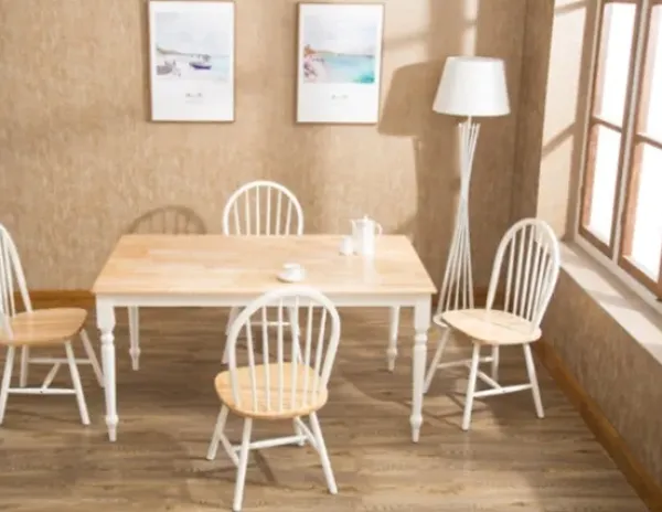 Dining Tables-Kirkland's Home Two Toned Wood Farmhouse Dining Table Tan/White