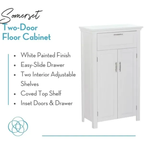 Cabinets & Sideboards-Kirkland's Home Two-Door Top Shelf Cabinet White