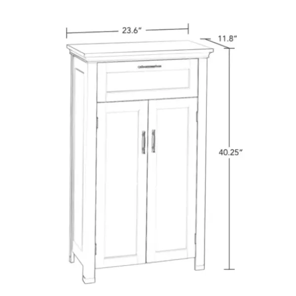 Cabinets & Sideboards-Kirkland's Home Two-Door Top Shelf Cabinet White