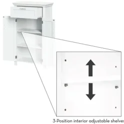 Cabinets & Sideboards-Kirkland's Home Two-Door Top Shelf Cabinet White