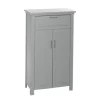 Cabinets & Sideboards-Kirkland's Home Two-Door Top Shelf Cabinet Gray