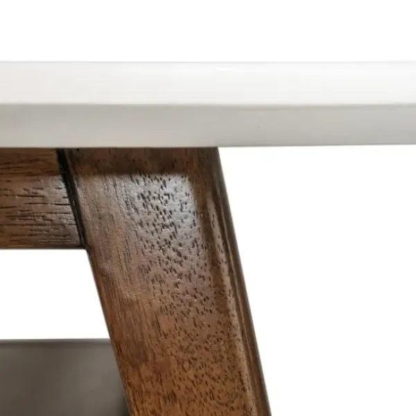 Coffee Tables-Kirkland's Home Two-Tone Ava Mid-Century Modern Coffee Table White