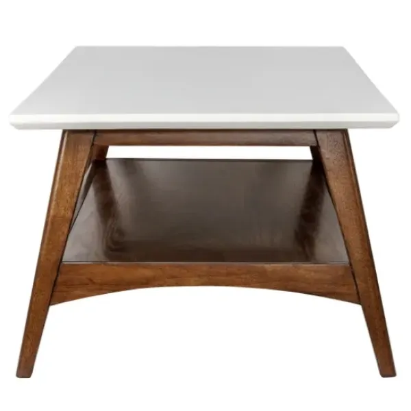 Coffee Tables-Kirkland's Home Two-Tone Ava Mid-Century Modern Coffee Table White