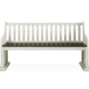 Entryway Furniture-Kirkland's Home Two-Tone Dark Oak And Ivory High Back Wooden Bench White