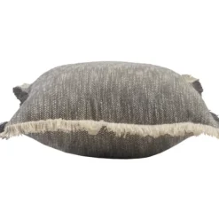 Pillows-Kirkland's Home Two-Tone Gray Woven Accent Pillow Gray/White