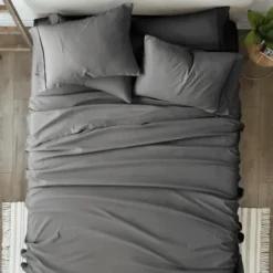 Bed Sheets-Kirkland's Home Ultra Soft 6-Pc. King Sheet Set Gray